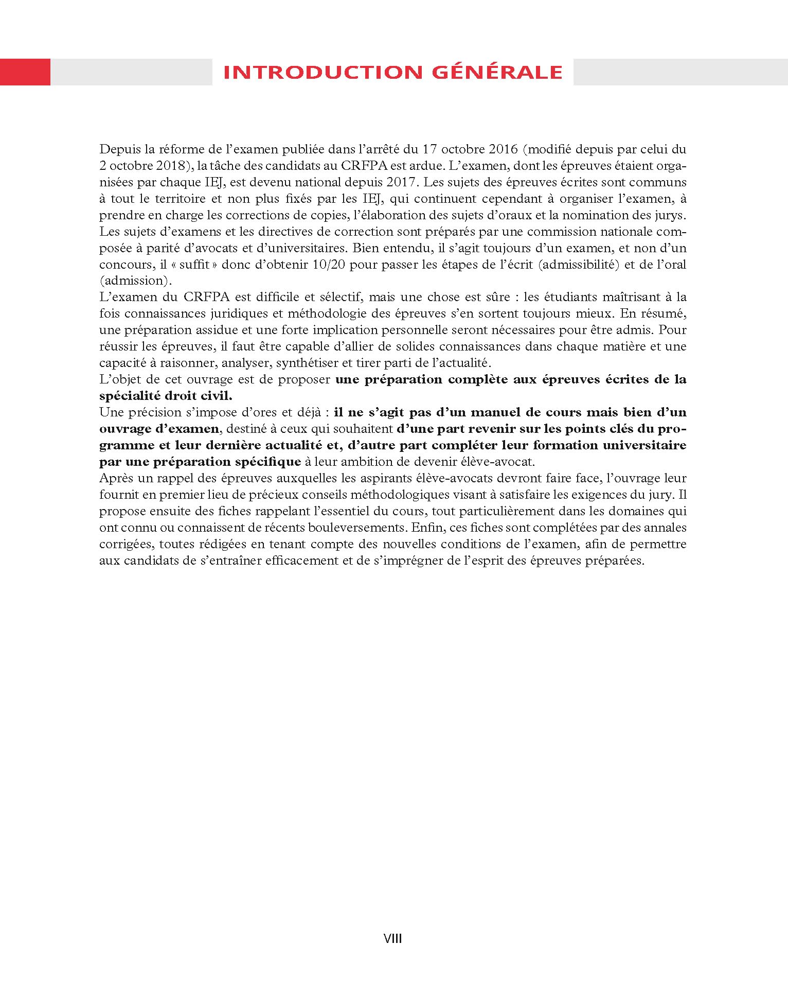 CRFPA 2026 - Le droit civil et la procédure civile. 3e éd. - 39 fiches de révision / 9 sujets corrigés