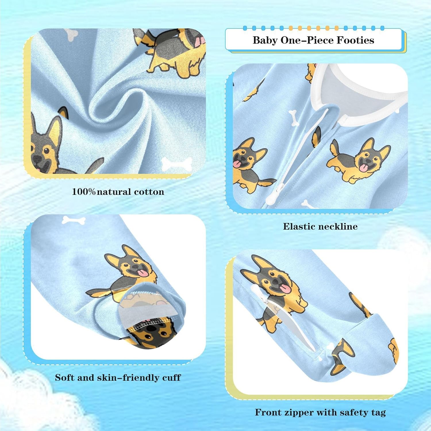 vvfelixl Funny Cows Milk Baby Sleepers For Girl Boys Newborn Baby Play One-Piece Footies For 0-24 Months