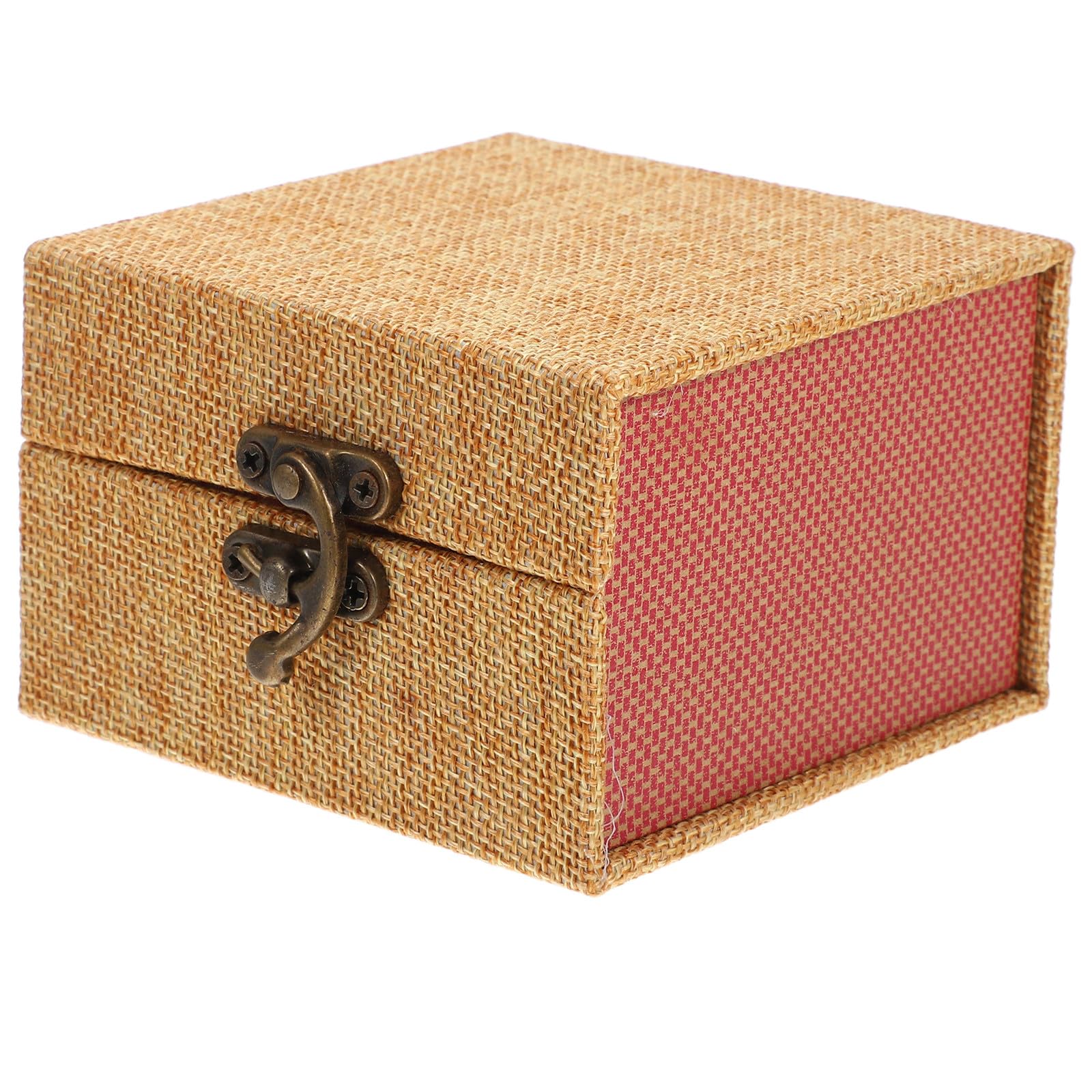 Brocade Wooden Seal Box with Lid