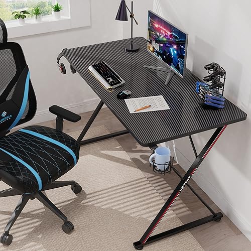 Miniatura 2 de It's_Organized Escritorio para juegos de 55 pulgadas, escritorio para computadora, oficina en casa, escritorio de estudio para estudiantes con