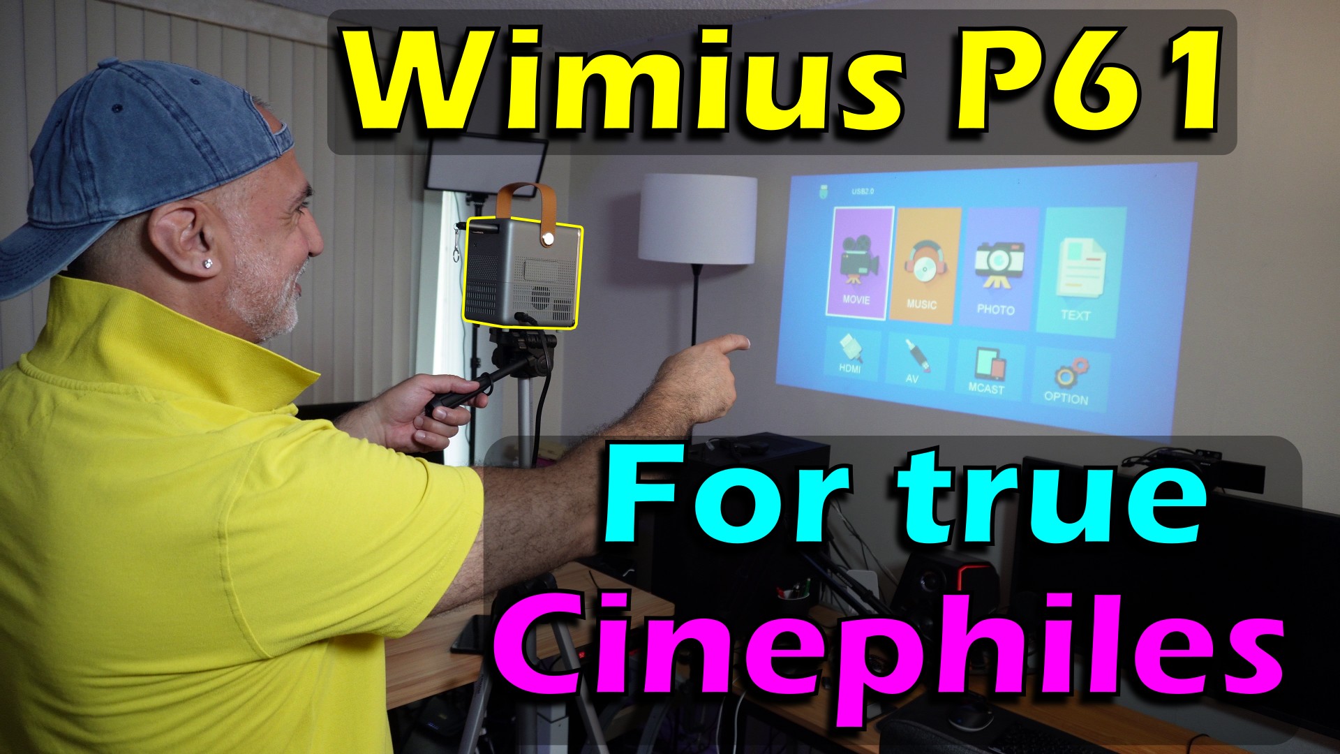 Watch Wimius P61 Video projector Review with Image test on Amazon Live