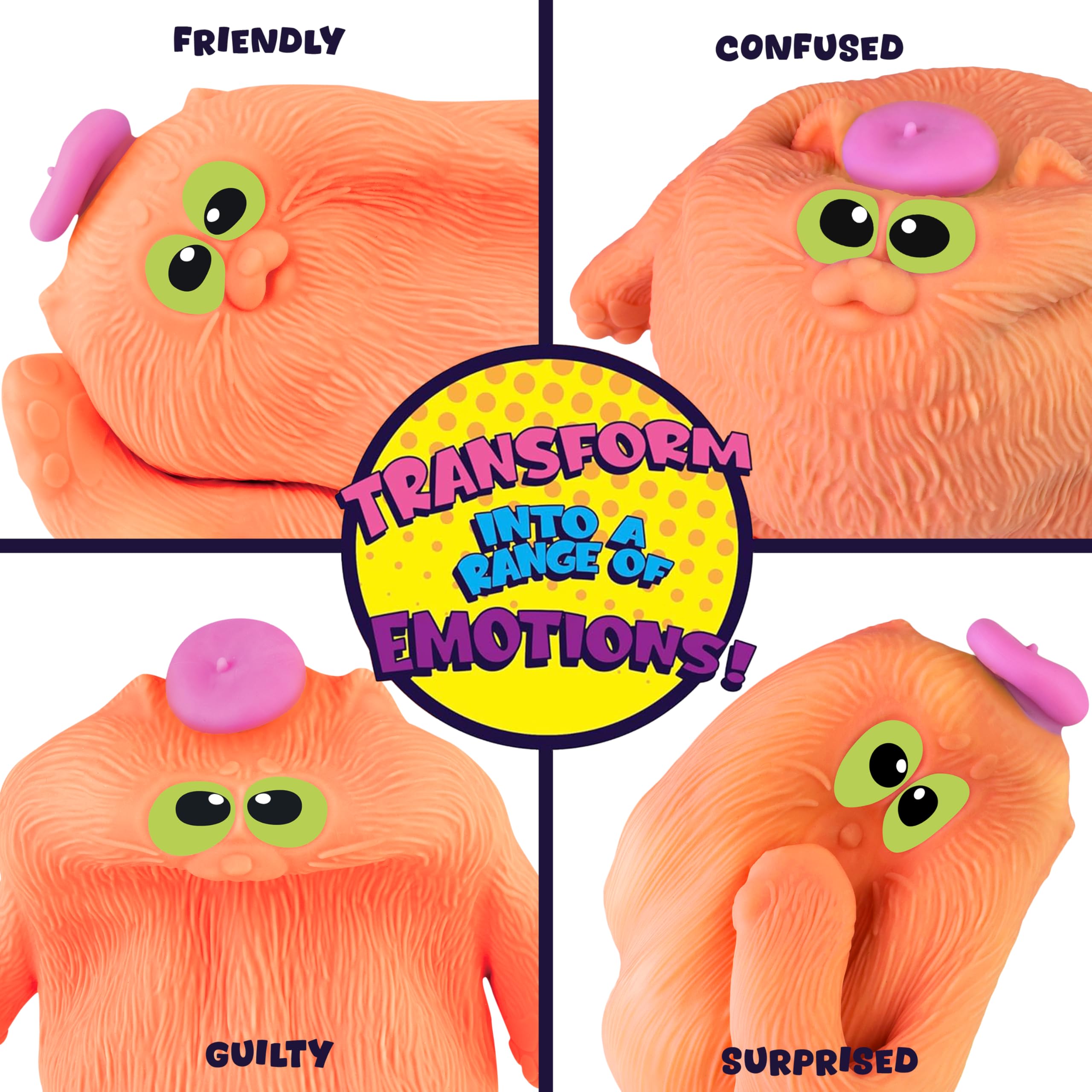 Amazon.com: ORB Jumbo Funkee Animalz Squishy Cool Cat with Hat