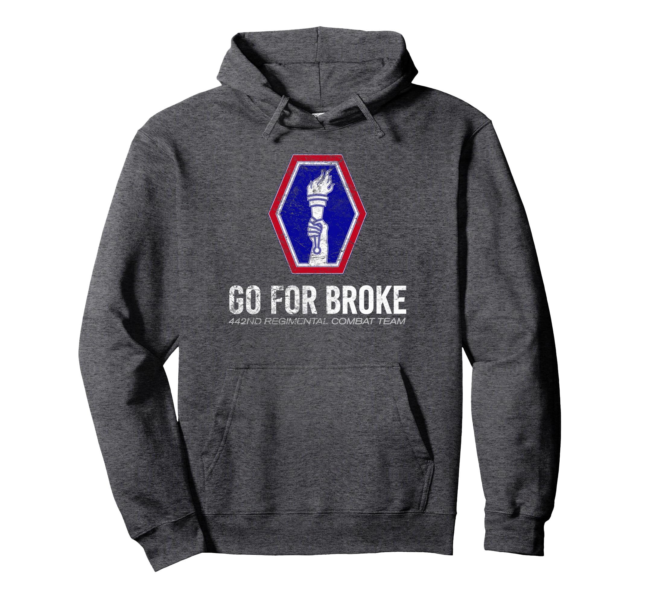 American Marauder: 442nd Regimental combat Team Go For Broke Pullover Hoodie