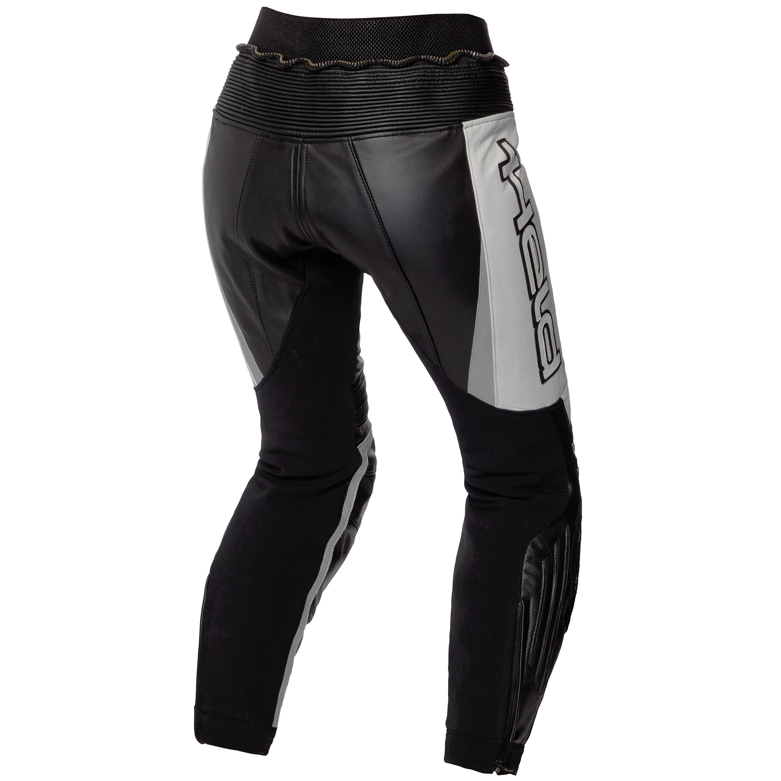 Held Lane II Damen Motorrad Lederhose, schwarz/weiß, 21