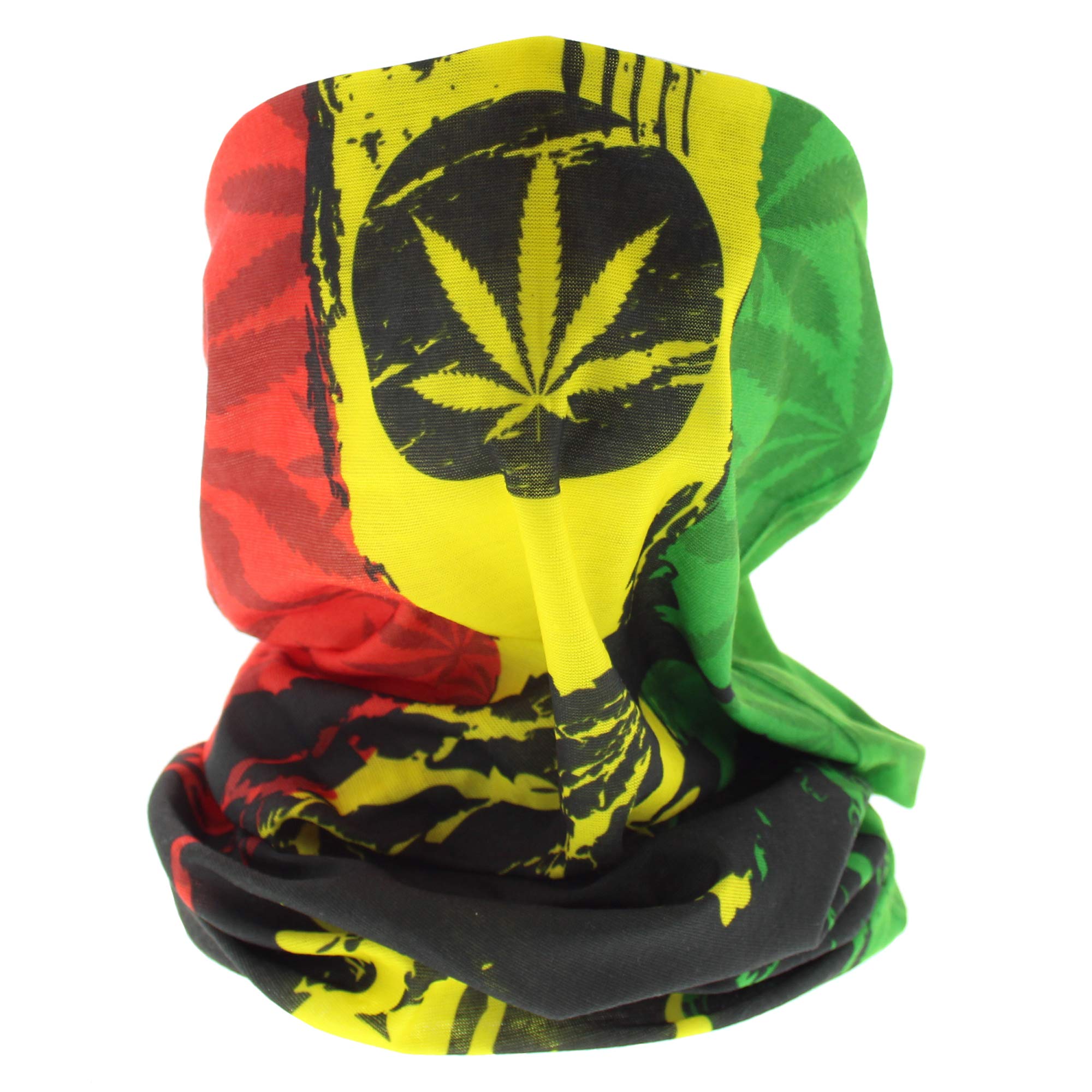 Zac's Alter Ego Non Medical Breathable Cool Rasta Leaf Print Face Covering/Gaiter/Snood