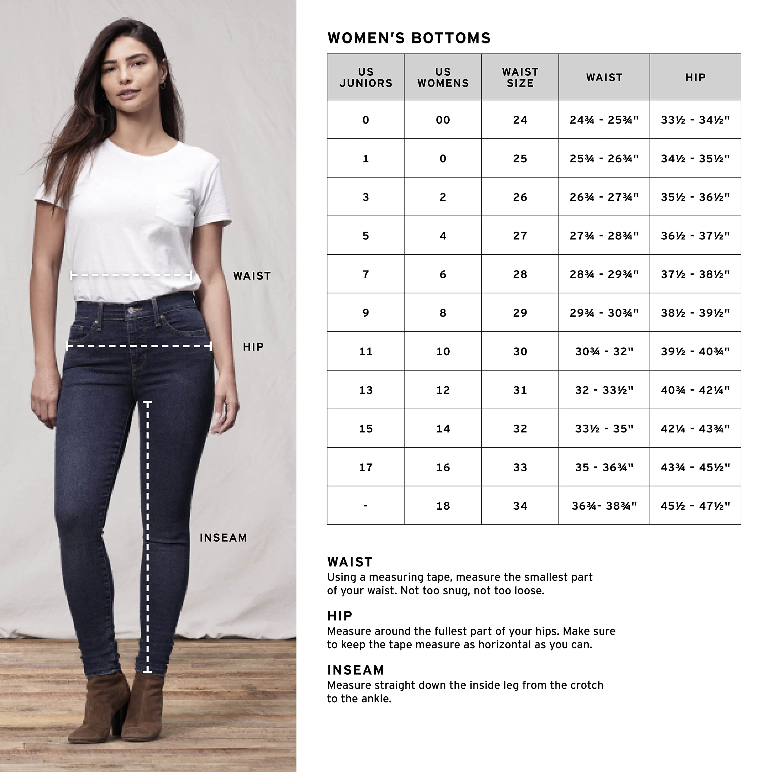 Conversion Chart Size 11 Womens Jeans Waist Size Chart Size Men&