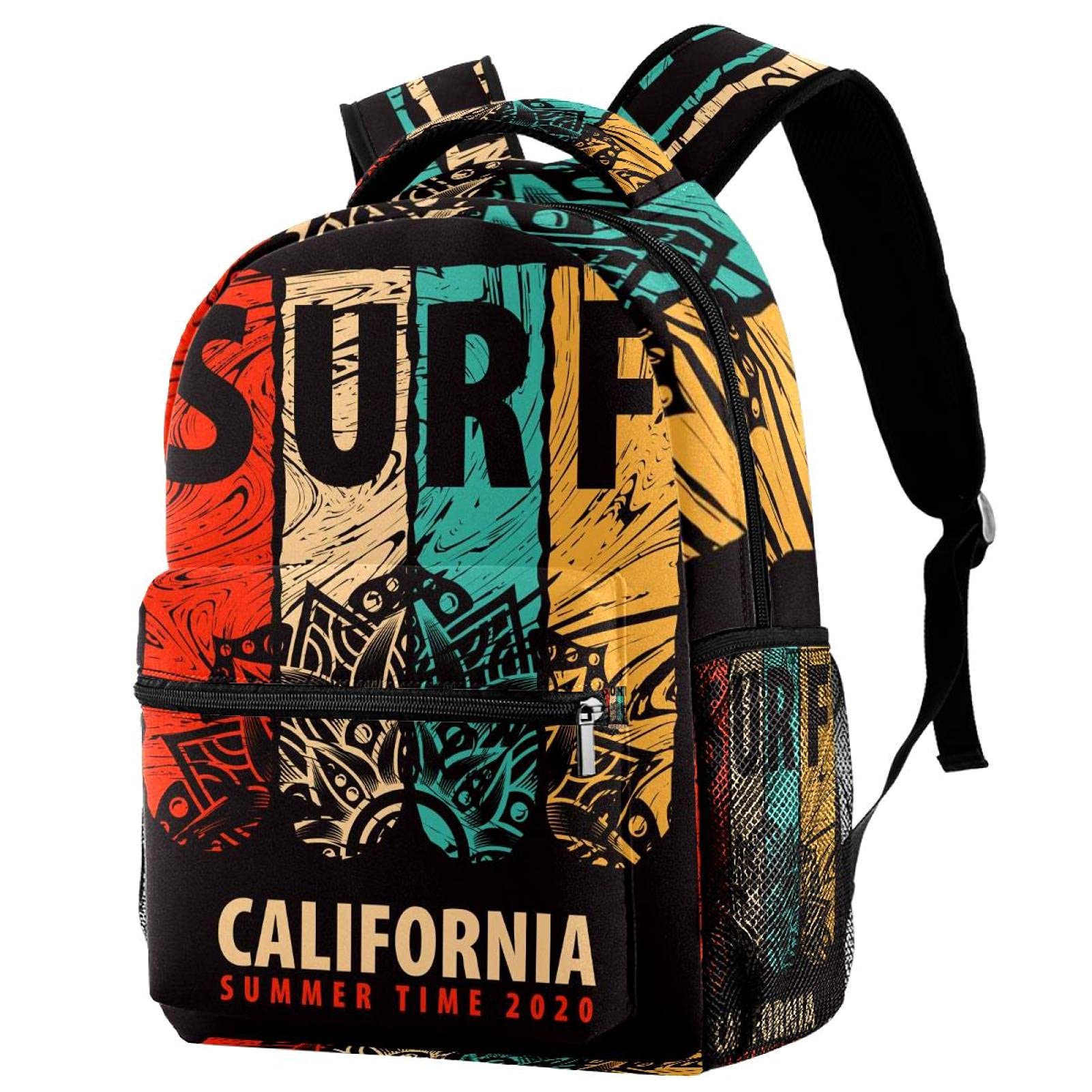 Sac à dos d'école décontracté motif floral multicolore original - 7
