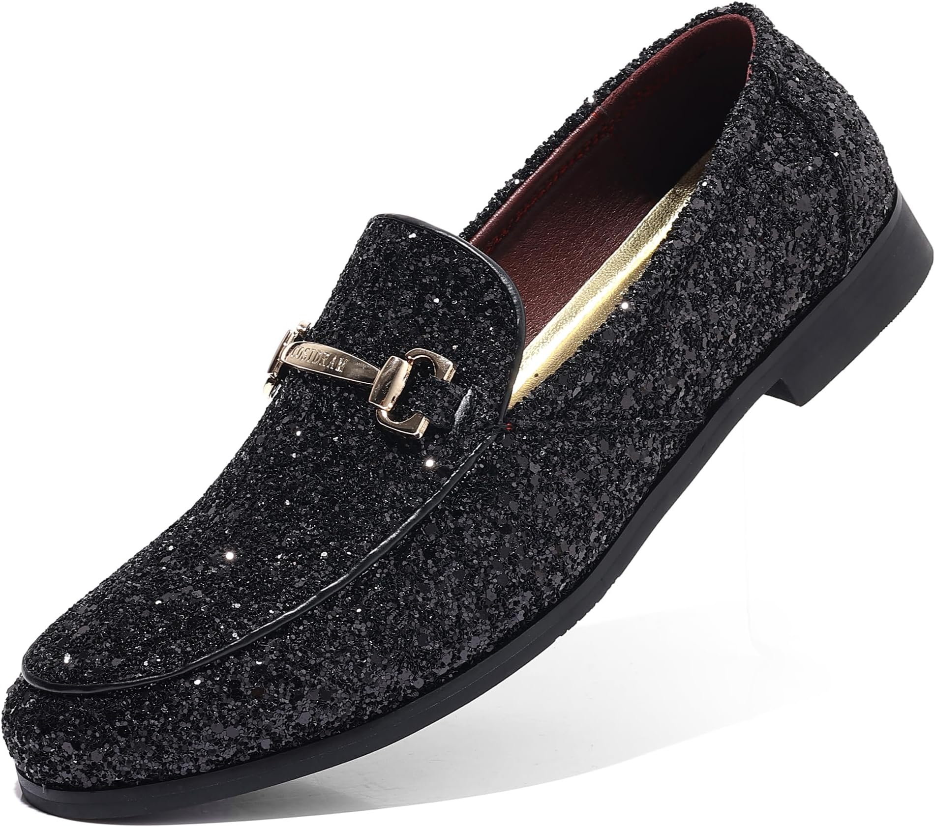 Mens Glitter Dress Loafers Sequins Party Wedding Shoes Luxury Sparkling Slipper Classic Prom Shoes