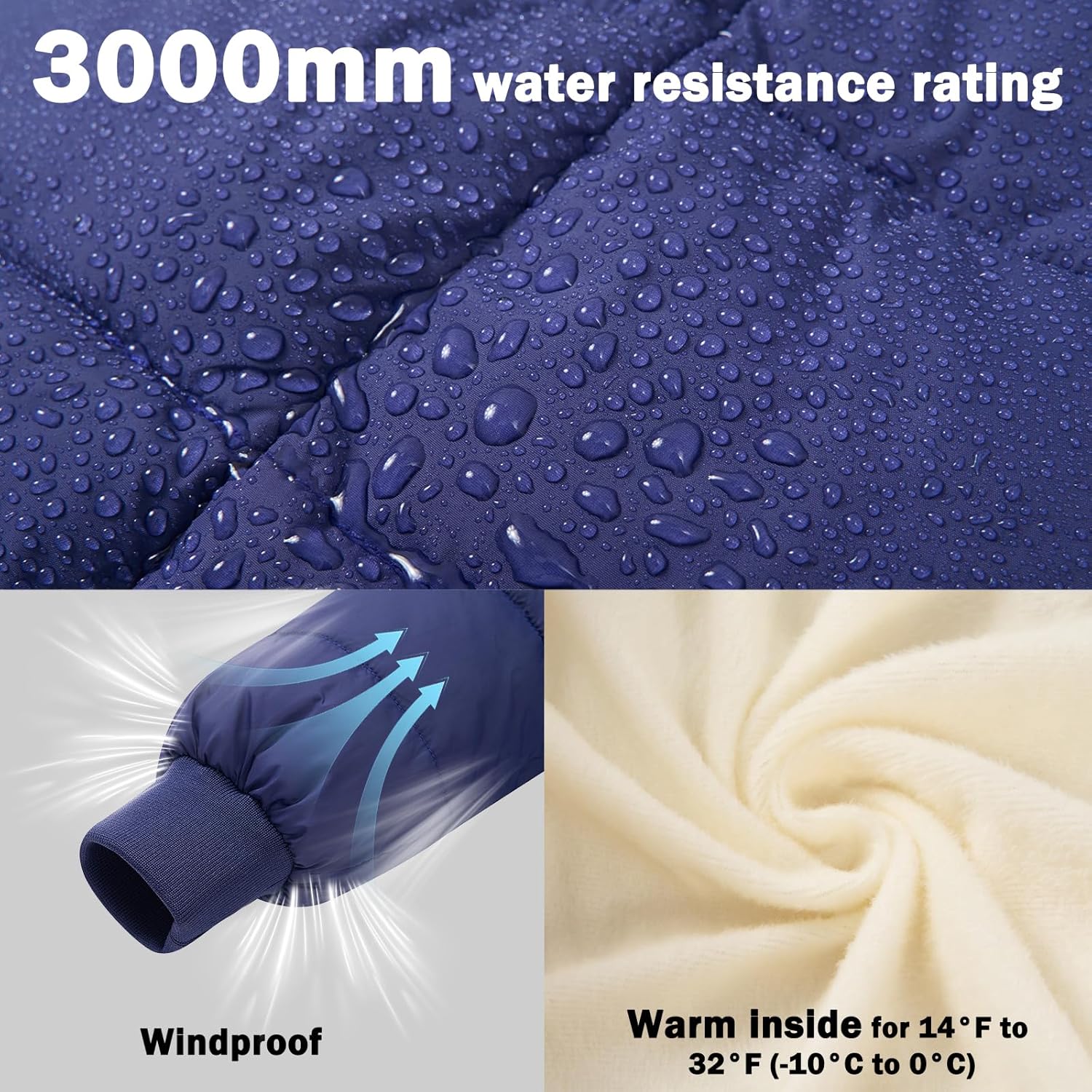 Belovecol Baby Boys Girls Snowsuit Toddler Snow Suit with Zipper Winter Warm Jumpsuit Coat for 3-24 Months - Image 5