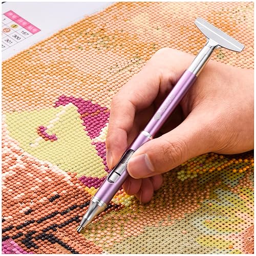 Miniatura 6 de benote Diamond Art Painting Pen Refillable Wax Pen for Diamond Art Kit Accessories Self-Stick Drill Pens with Metal Correction Plate for 5D Craft