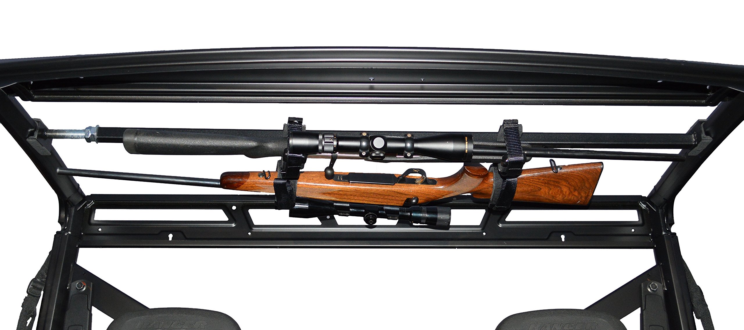 Great Day Quick-Draw Overhead UTV Gun Rack for Polaris Ranger Crew 900/Full 570 with Pro-Fit Roll Bars