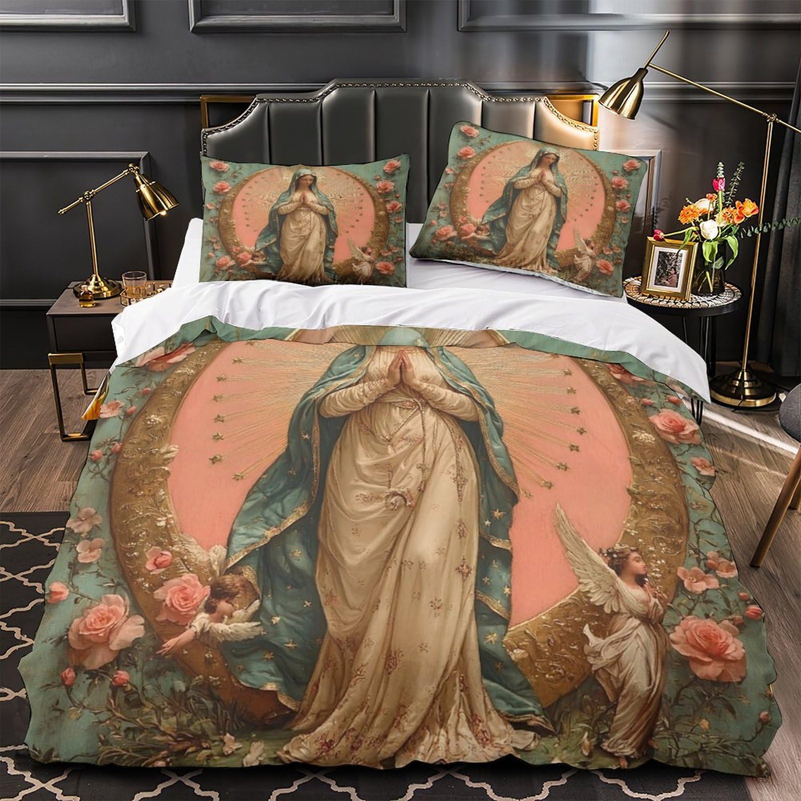 Housse de couette carte du monde 3D parure de lit respirante pour chambre d'ado style explorateur