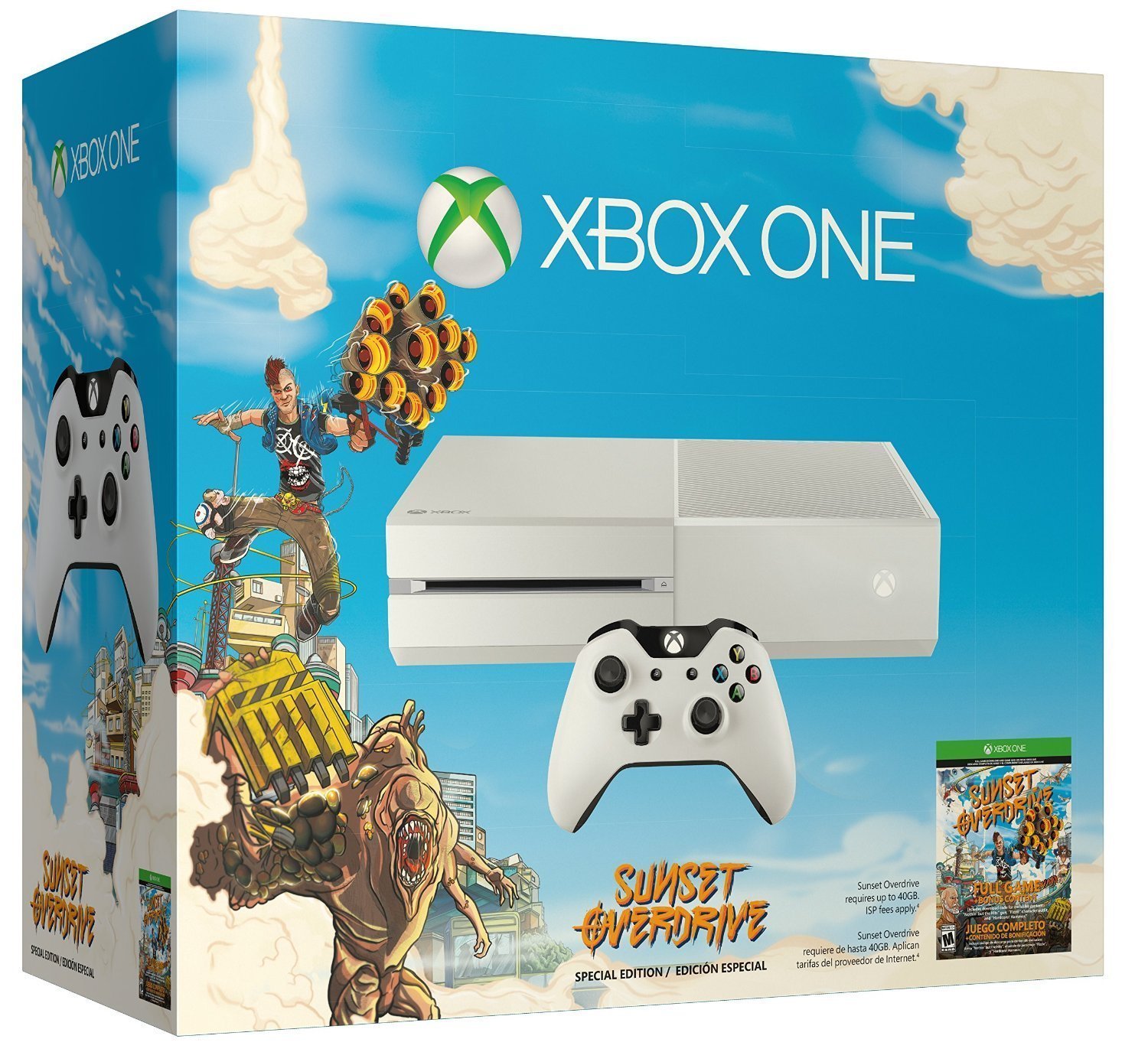 XBOXセット Xbox One White Console with Sunset Overdrive : Amazon.co.uk: PC