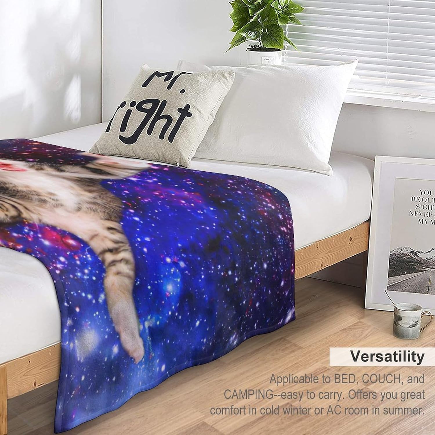 Cat Blanket Funny Gifts for Girls Boys Woman Kids Cat Lover Throw Blankets Soft Blanket Warm Fleece Flannel Plush Blankets for Bed Sofa Couch 40"x50" - Image 5