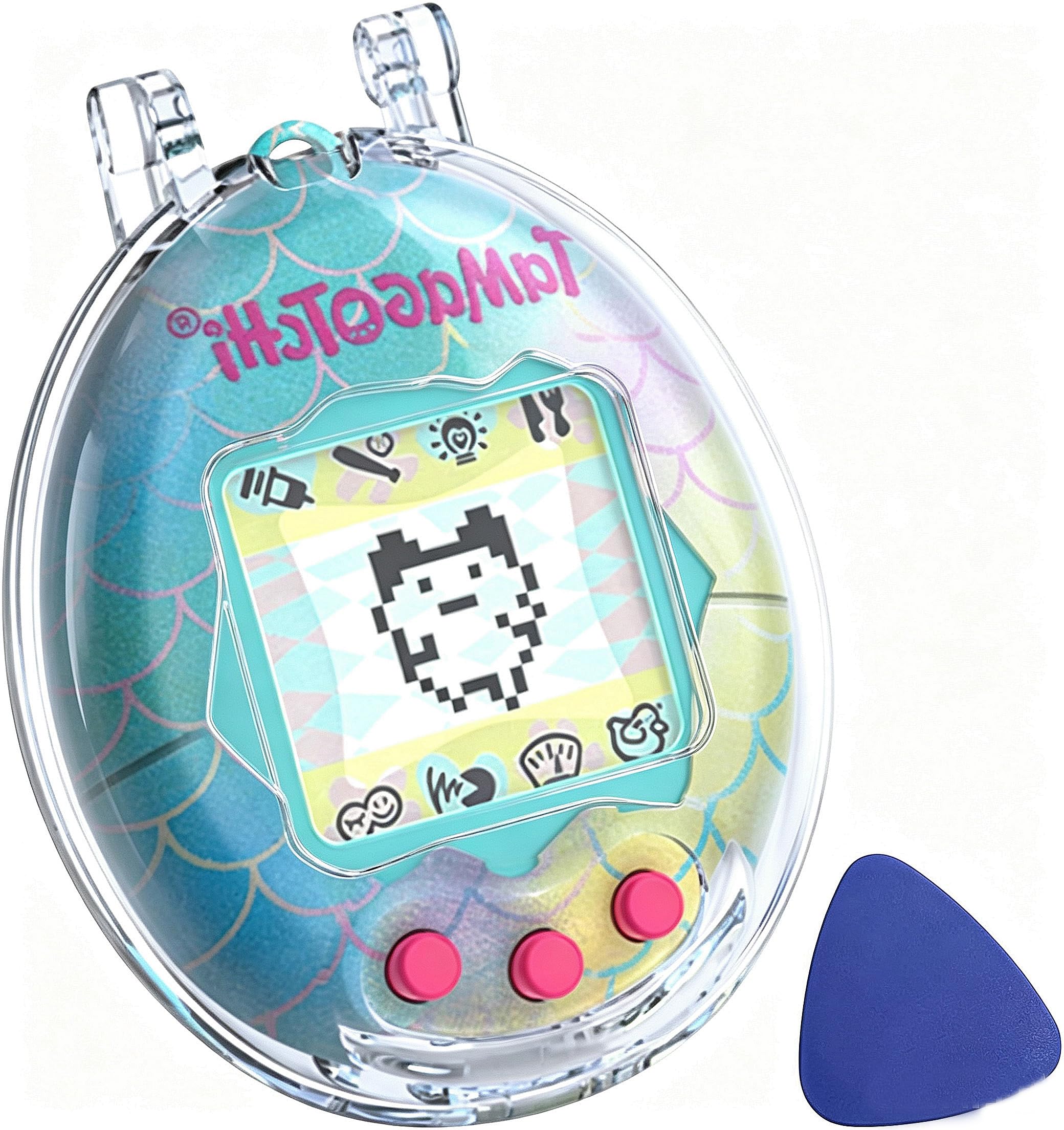 Geiomoo PC Cover for Tamagotchi Original Case Digital Pet, Soft Flexible Scratch Resistant Protective (Blue)