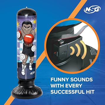 NSG Junior Electronic Weighted Kickboxing Punch Bag with LED Lights and Sounds
