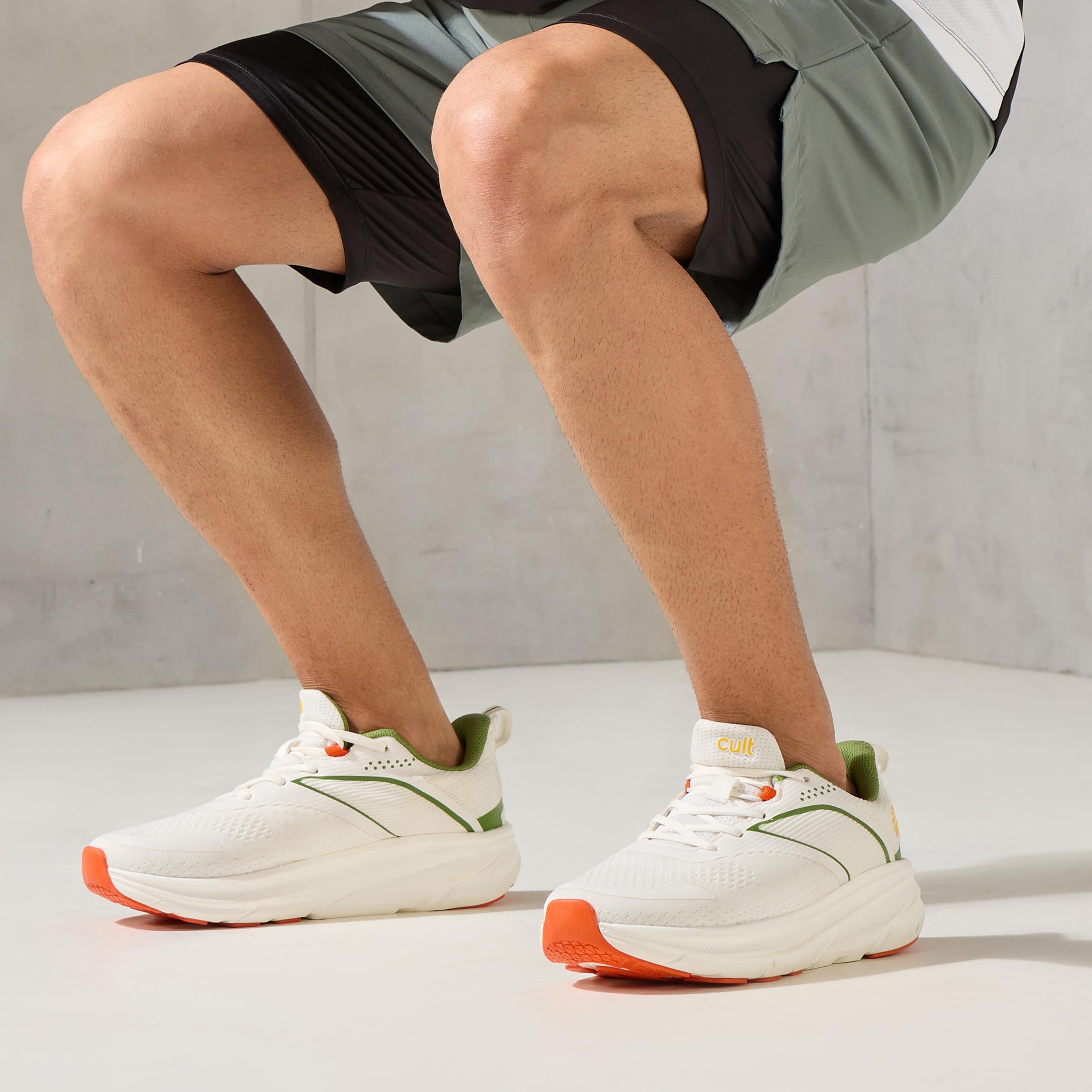 CULT Men's Leap Running Shoes, Enhanced Cushioning, Enhanced Grip, Lighweight, High Traction, Sports Footwear for Men (CS704042UK7_UK7_Off White) 1