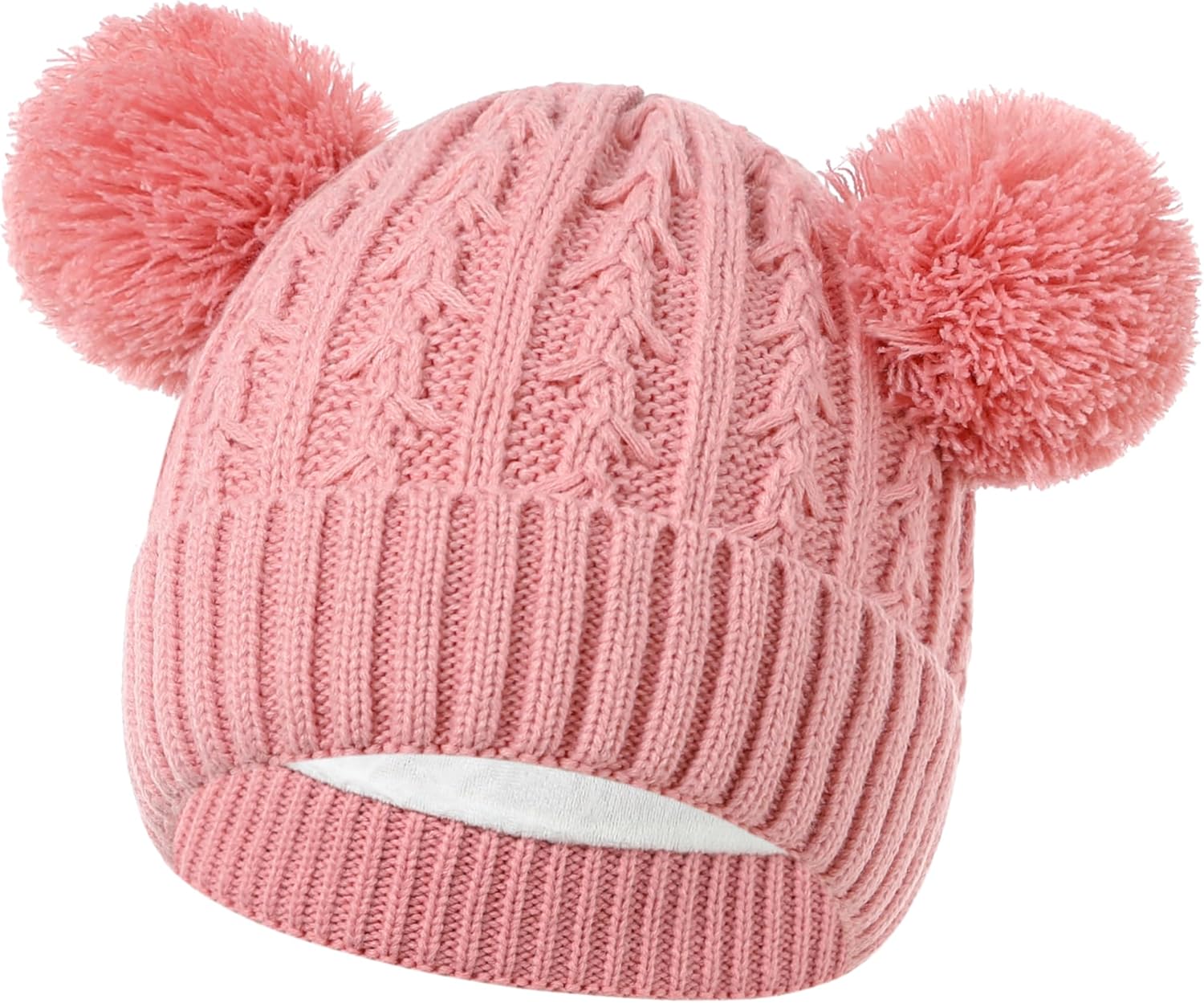 Kids Winter Hat Gloves Scarf Set for 2-15 Years Girls Warm Fleece Lined Pompom Beanie Hat Neck Warmer and Gloves - Image 3