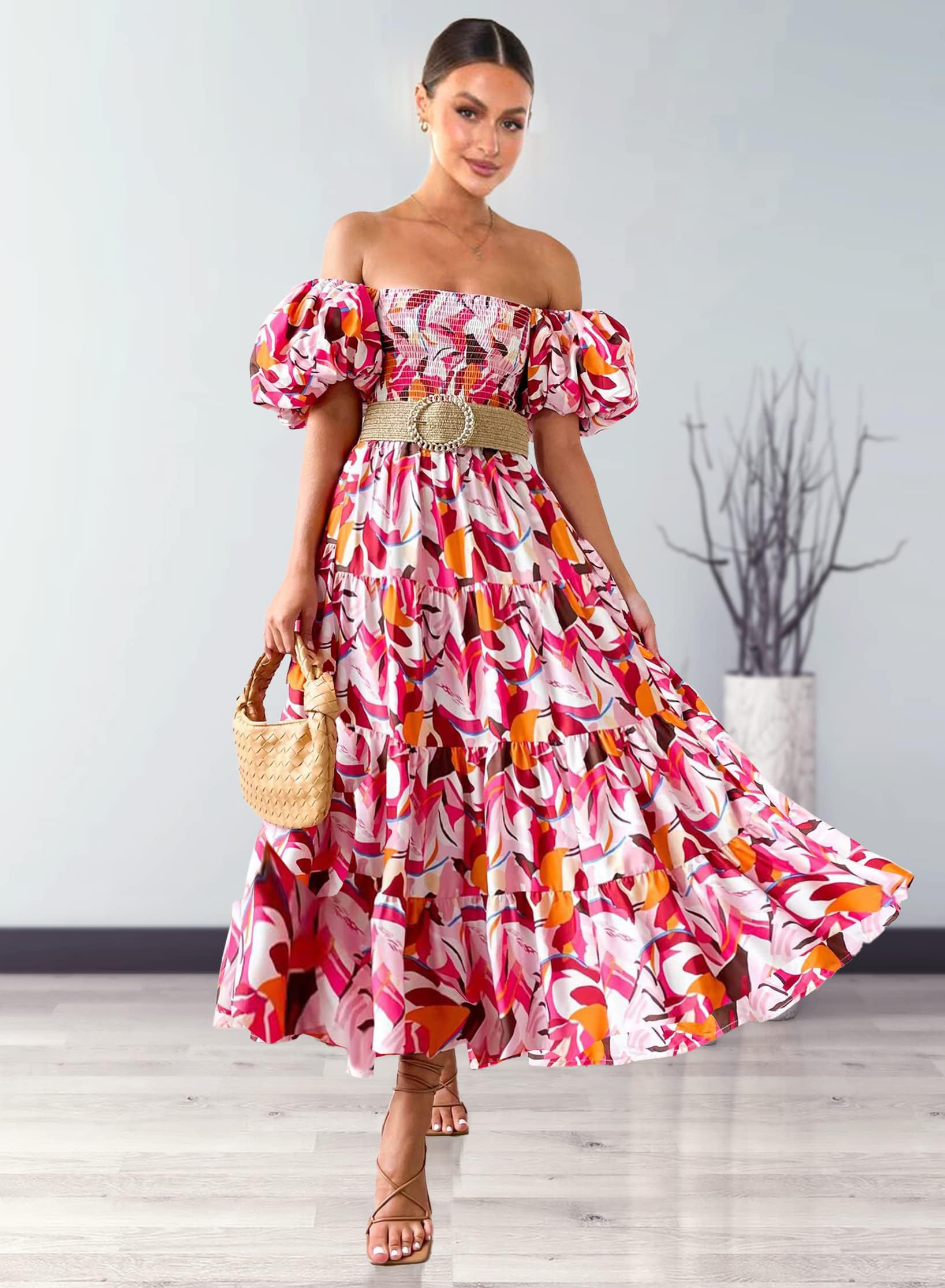 gold long formal dress A-Line Tulle Gold Sequin Prom Dress, Gold Long Evening Delivery type:Request Change Season: Summer DÔEN Leanne Shirred Floral-print