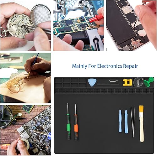 Miniatura 2 de Handook Alfombrilla de reparación de silicona resistente al calor 932F para teléfono celular, computadora, tablero de PCB, alfombrilla de reparación