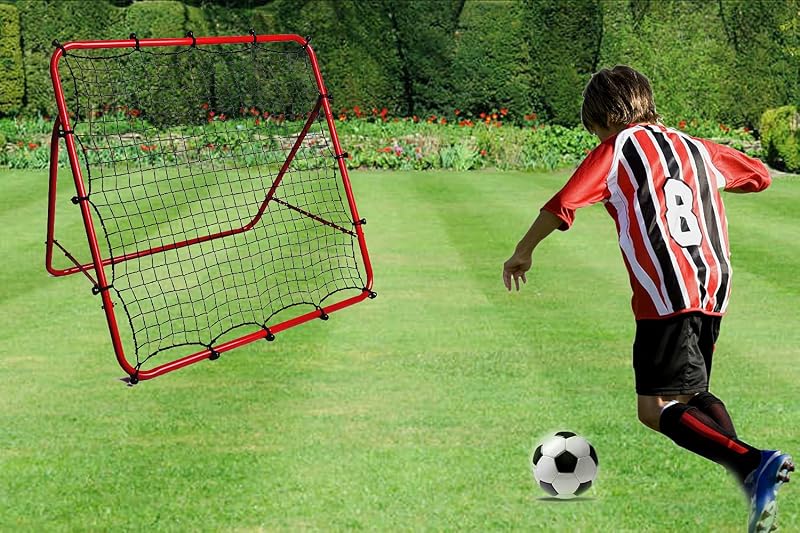 OYE Összecsukható Futball Visszapattanó Háló 100x100 cm - Hordozható Edzőháló Gyerekeknek, Fociedzéshez, Kosárlabdához, Rögbihez, Baseballho