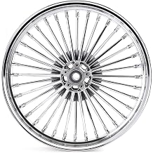 21x3.5 Chrome Front Wheel Rim 36 Fat King Spokes Tubeless For Harley Touring 2008-2023 FLHR Road King FLHX Street Glide FLHT Electra Glide FLTR Road Glide With ABS