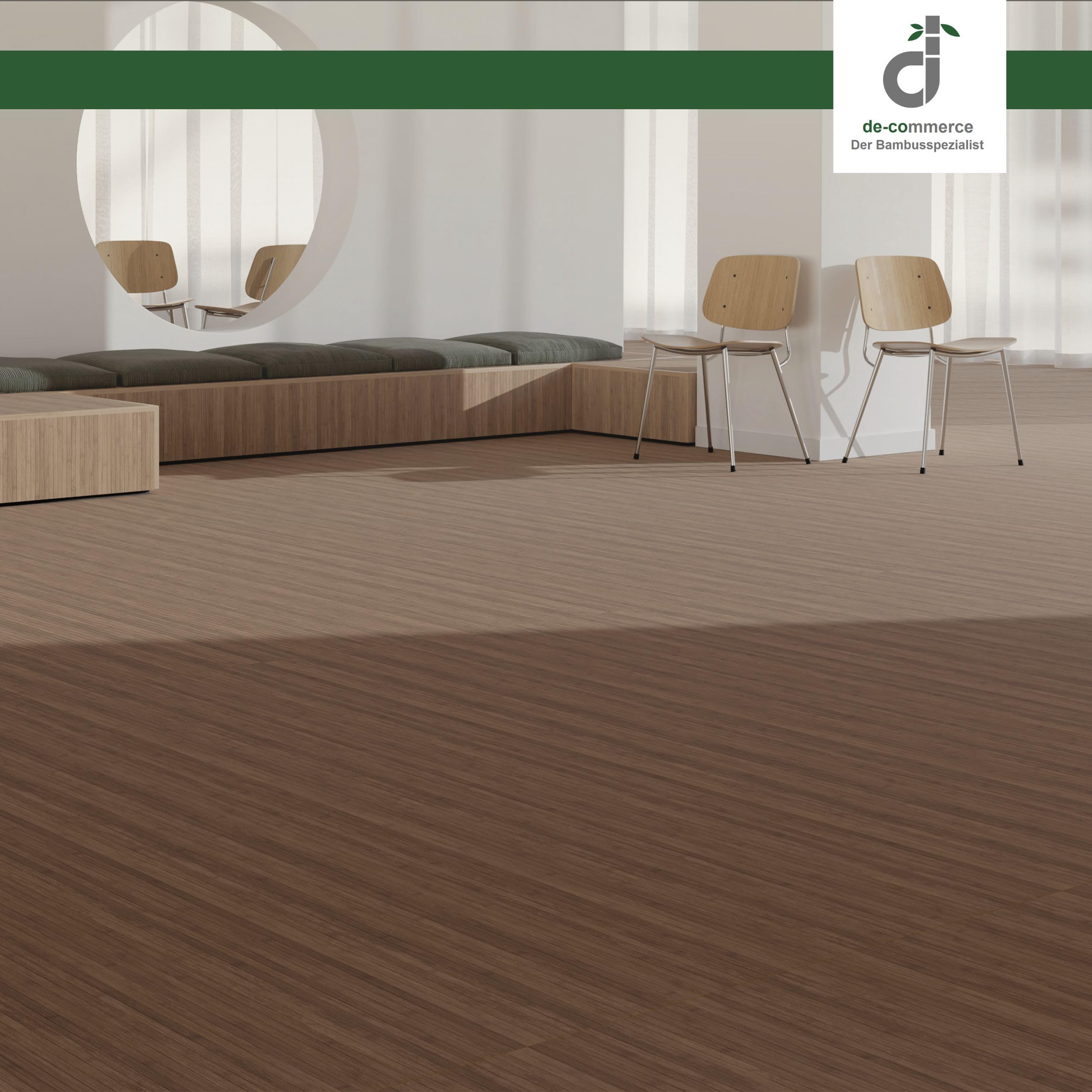 DE-COmmerce Fertigparkett aus Bambus FLEXBAMBOO 100x200 cm Bodenbelag mit  rutschhemmender Rckenausstattung 200 cm Breite | Farbe: taupe : Amazon.de:  Baumarkt