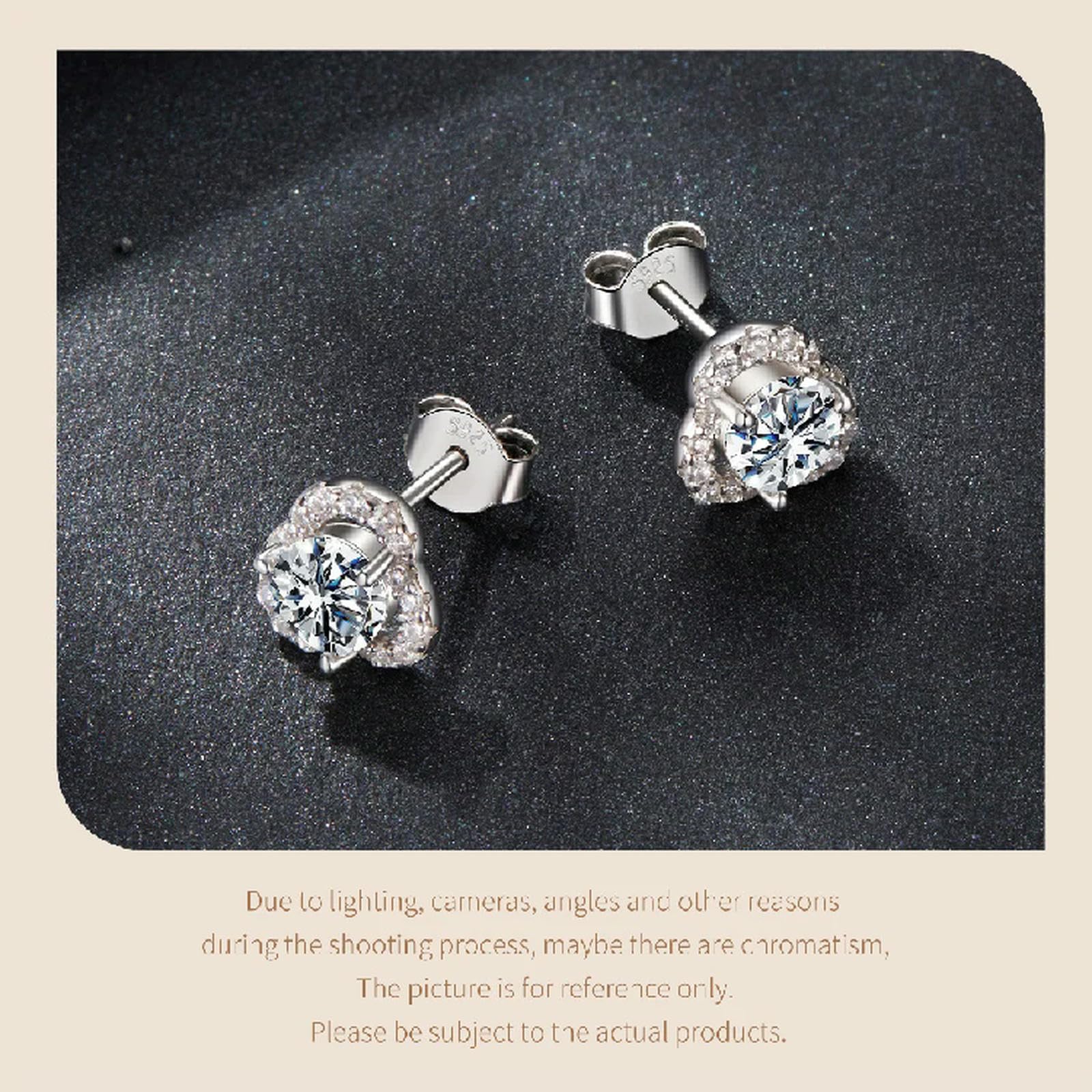 Pendientes De Moissanita Brillante De 0,5 Quilates Con Forma De Flor De Trébol, Diamantes Vvs1 Creados En Laboratorio, Originales Para Mujer, Joyería Fina.