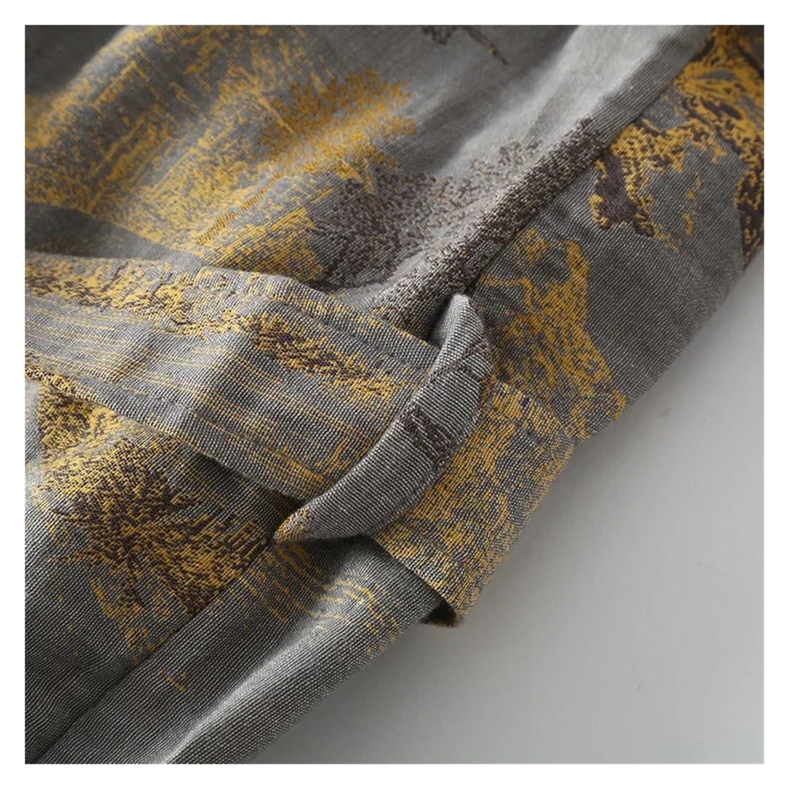Accappatoio Uomo Accappatoi in Cotone con Cintura for Uomo, Pigiama Estivo Traspirante di Media Lunghezza, in Jacquard Sottile Stampato Primaverile da