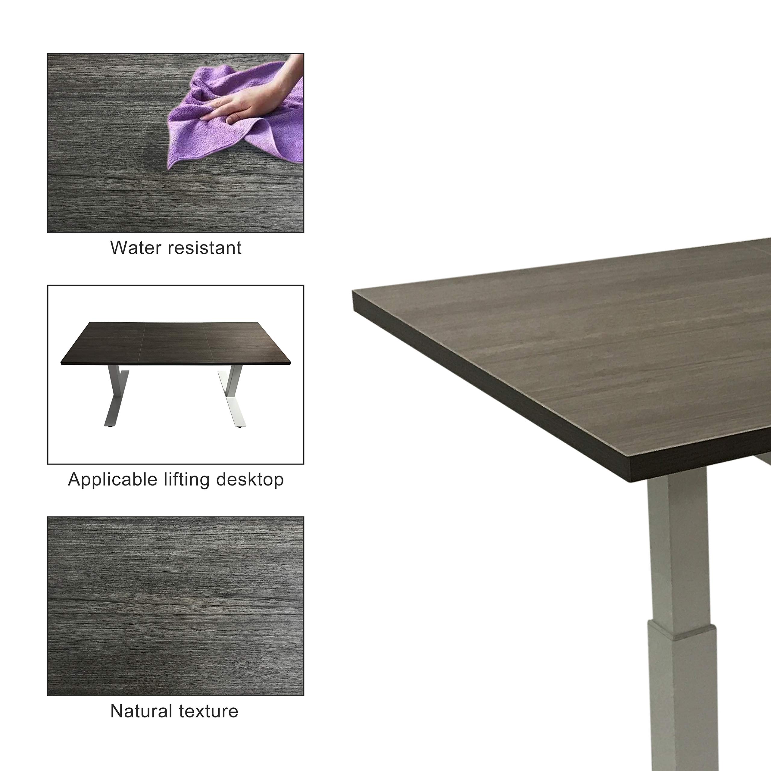 60“x24“ Table Top Laminated,Sit Stand Computer Table Ergonomic
