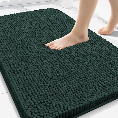 Miniatura 30 de Arotive Alfombras de Baño 30x20, Alfombras de Baño de Chenilla Shaggy Extra Suaves y Absorbentes, Lavables a Máquina con Respaldo de Goma