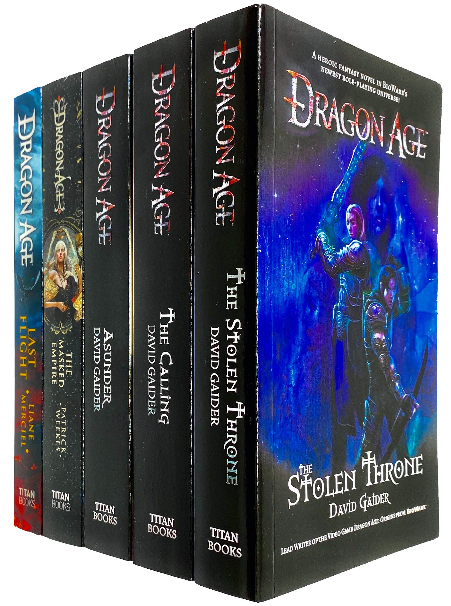 Dragon Age 5 Books Series Collection Set by David Gaider (Stolen Throne ...