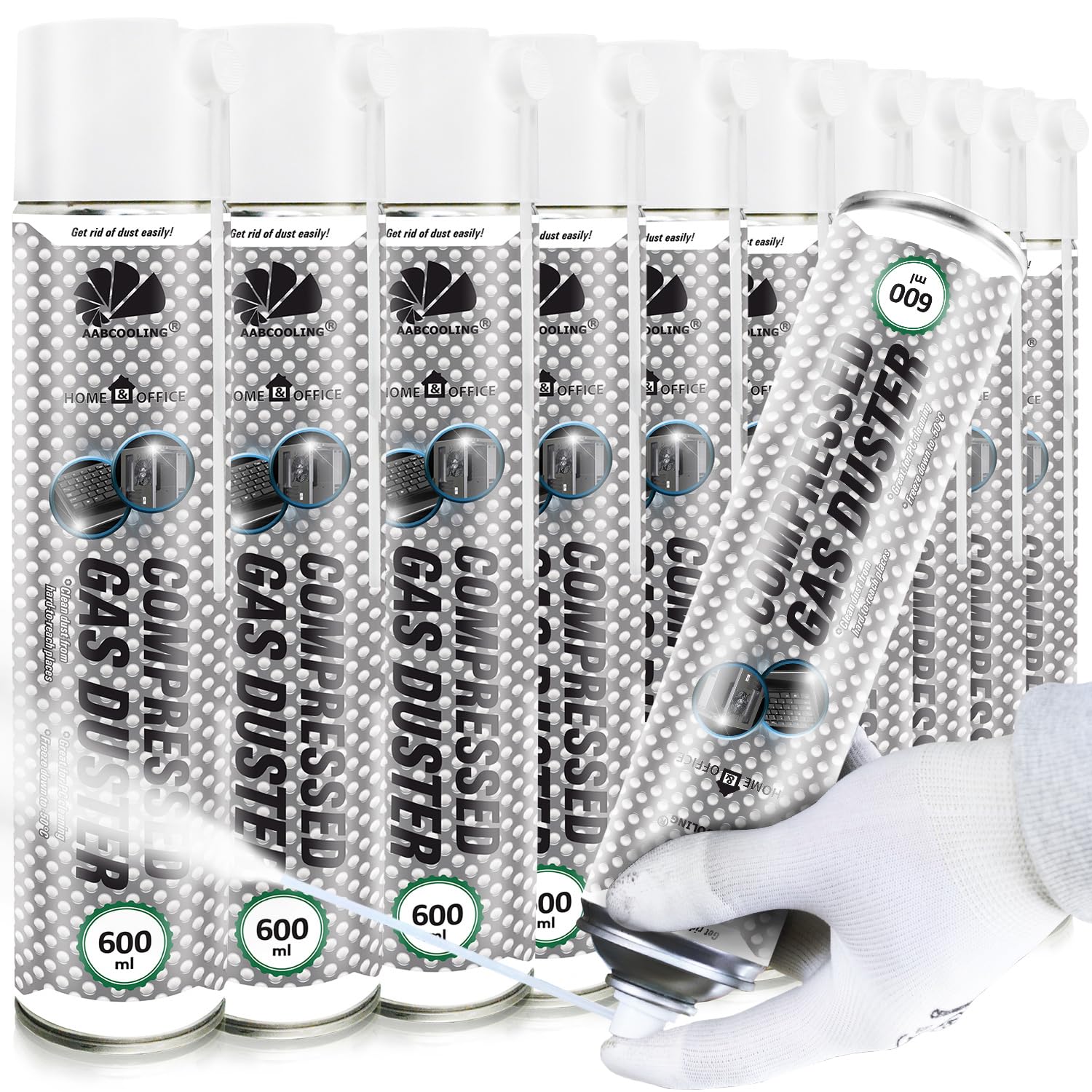 AABCOOLING Home und Office Kältespray 10x 600ml -50°C, Kühlspray, Vereisungsspray, Motorpflege, Kaltreiniger, Servicespray, Thermische Fehler