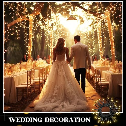 Miniatura 6 de 12 luces de Navidad a pilas, 50 LED, 16.5 pies, impermeables, para exteriores, árbol de Navidad, con 8 modos y temporizador, guirnalda de luces LED