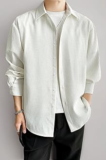 Men's Formal Button Down Shirt – Slim Fit Shirt's for Men | Textured Long Sleeve Polycotton| Business & Meeting Ready (Available in Plus Size and Combo Pack of 2)