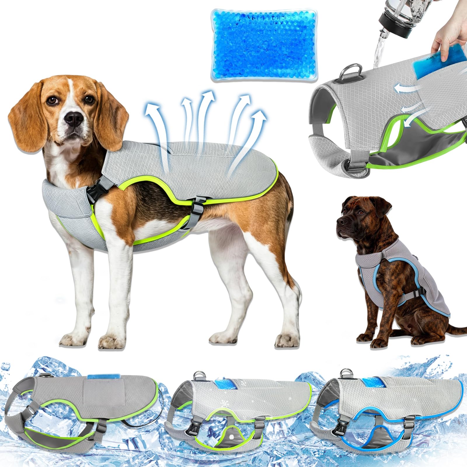 Amazon | 犬 クールベスト 保冷剤付き 犬 冷却ベスト 保冷剤ポケット