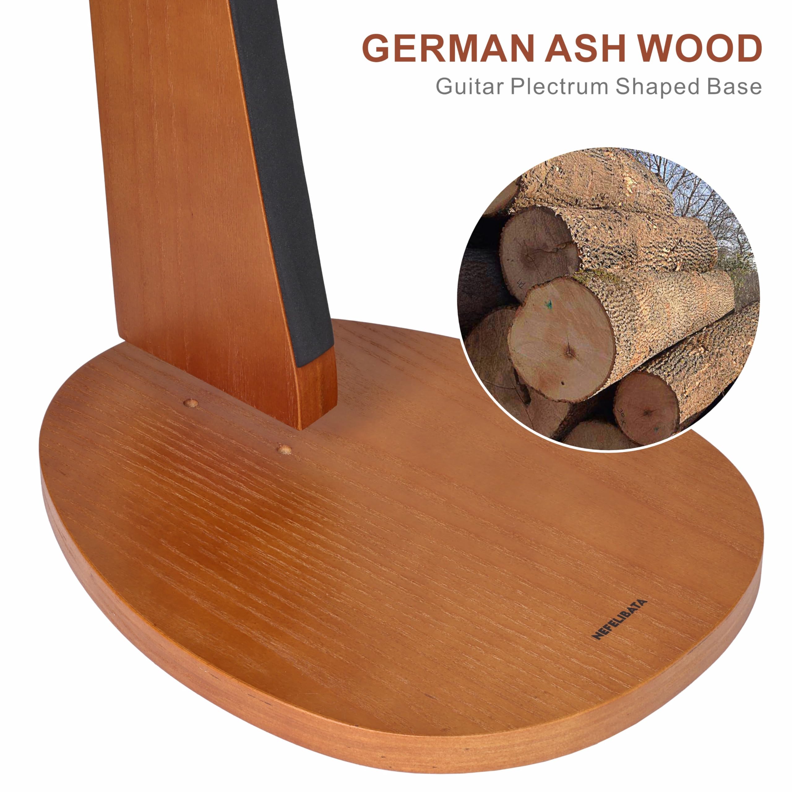 Supporto Legno Per 5 Chitarre Nefelibata - In Frassino Tedesco, Per Acustiche, Elettriche E Bassi - Foto 2