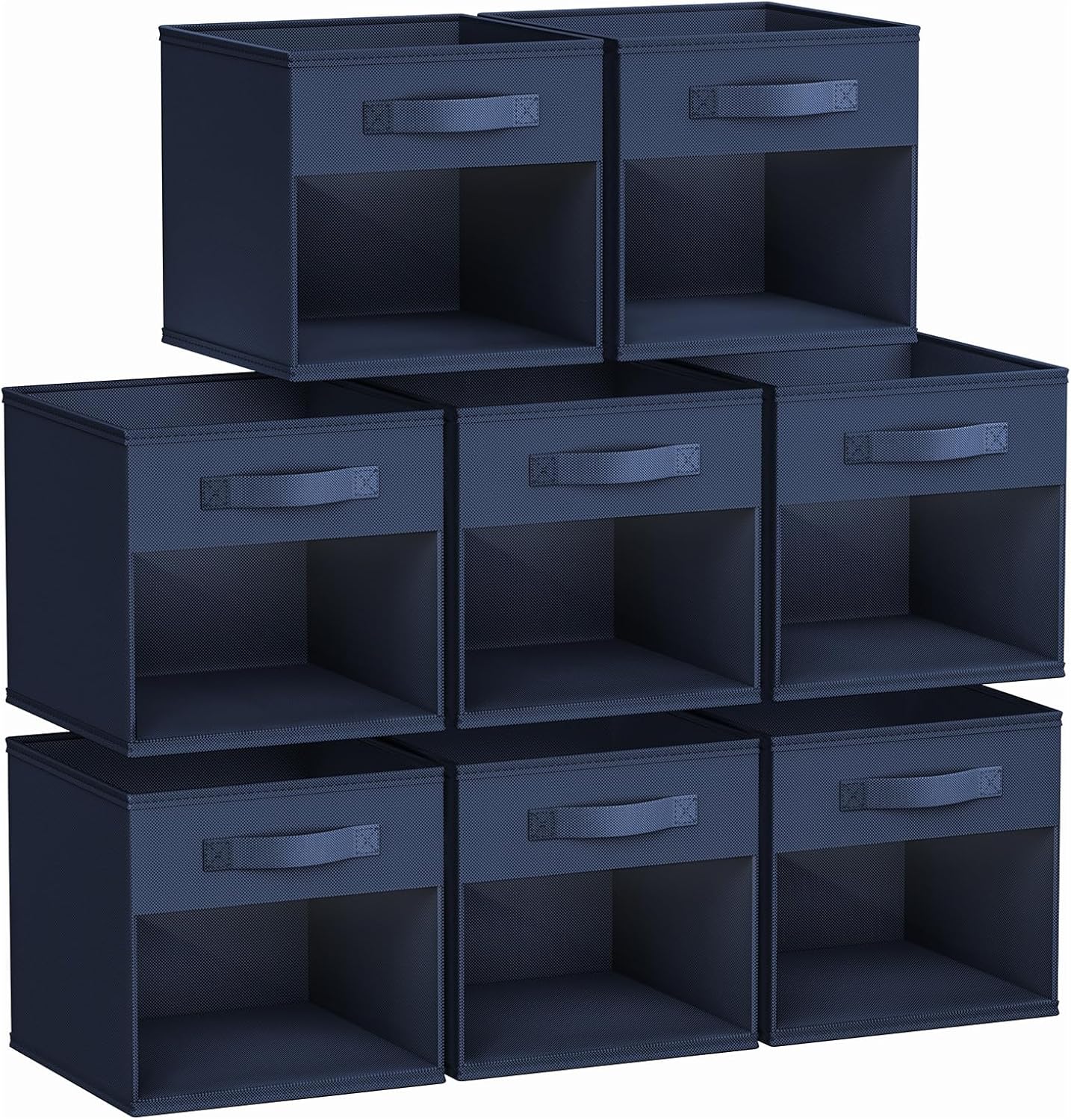 DIMJ Storage Cubes, Cube Storage Bin, 8 Pack Foldable Baskets with Window, Closet Storage Bins with Handle, 11x 11 inch Storage Cubes for Clothes, Toys, Books (Navy Blue) DIMJ Storage Cubes, Cube Storage Bin, 8 Pack Foldable Baskets with Window, Closet Storage Bins with Handle, 11x 11 inch Storage Cubes for Clothes, Toys, Books (Navy Blue)