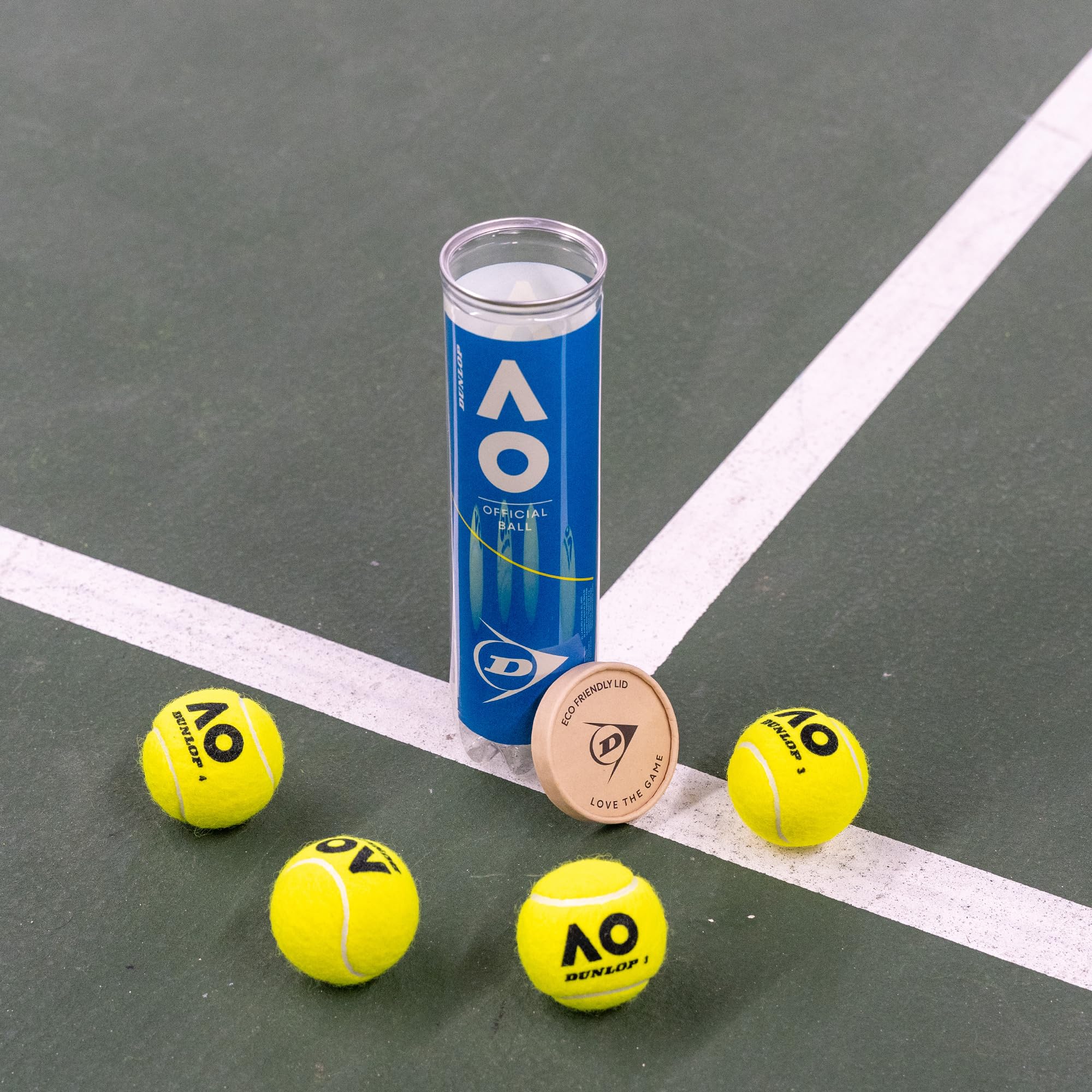 DUNLOP Tennisball Australian Open - für Sand, Hartplatz und Rasen (4 Bälle) (Packung mit 3)
