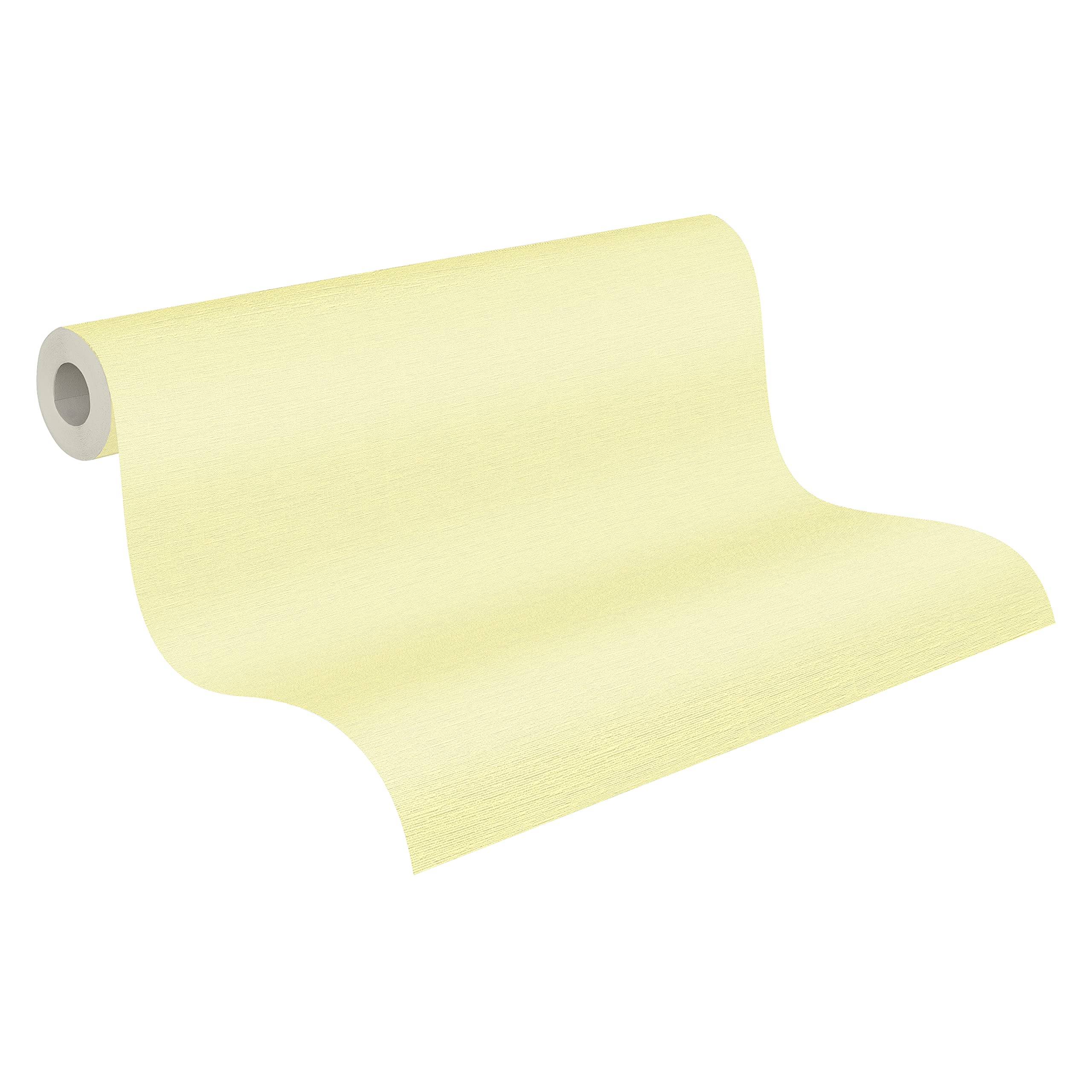 A.S. Cration Plain Wallpaper Trendwall 2 Non-Woven Wallpaper 10.05 m x 0.53 m Yellow Made in Germany 353214 3532-14