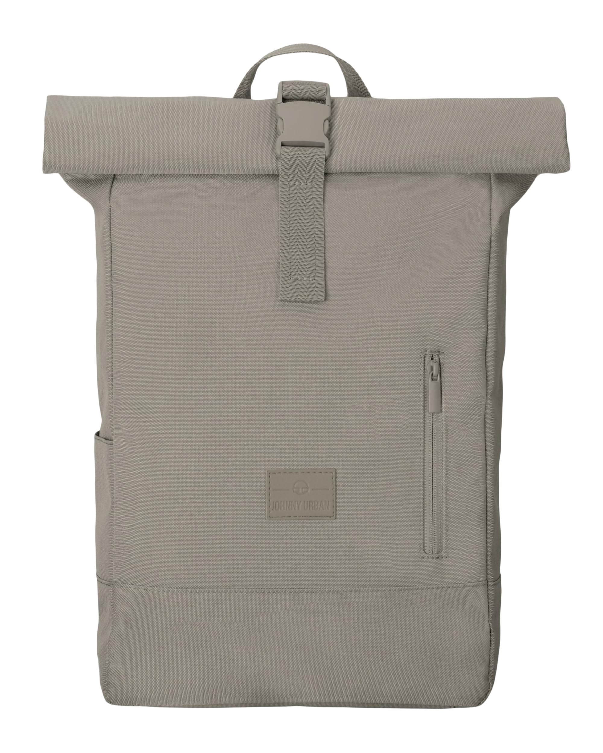 Johnny Urban Rucksack Damen & Herren Grau - Robin Medium - Rolltop Mit Laptopfach für Uni Business Fahrrad - 15L - Nachhaltig - Wasserabweisend