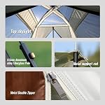 4 Person Instant Camping Tent – Water Resistant Family Tent with Rainfly, 2 Large Mesh Windows for 3 Season