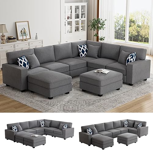 Legend Vansen Modular Sectional Sofa U Shaped Couch with Ottoman