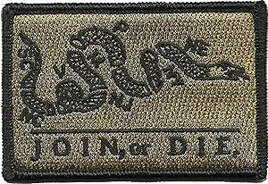 Join Or Die Tactical Patch - Coyote Tan by Gadsden and Culpeper