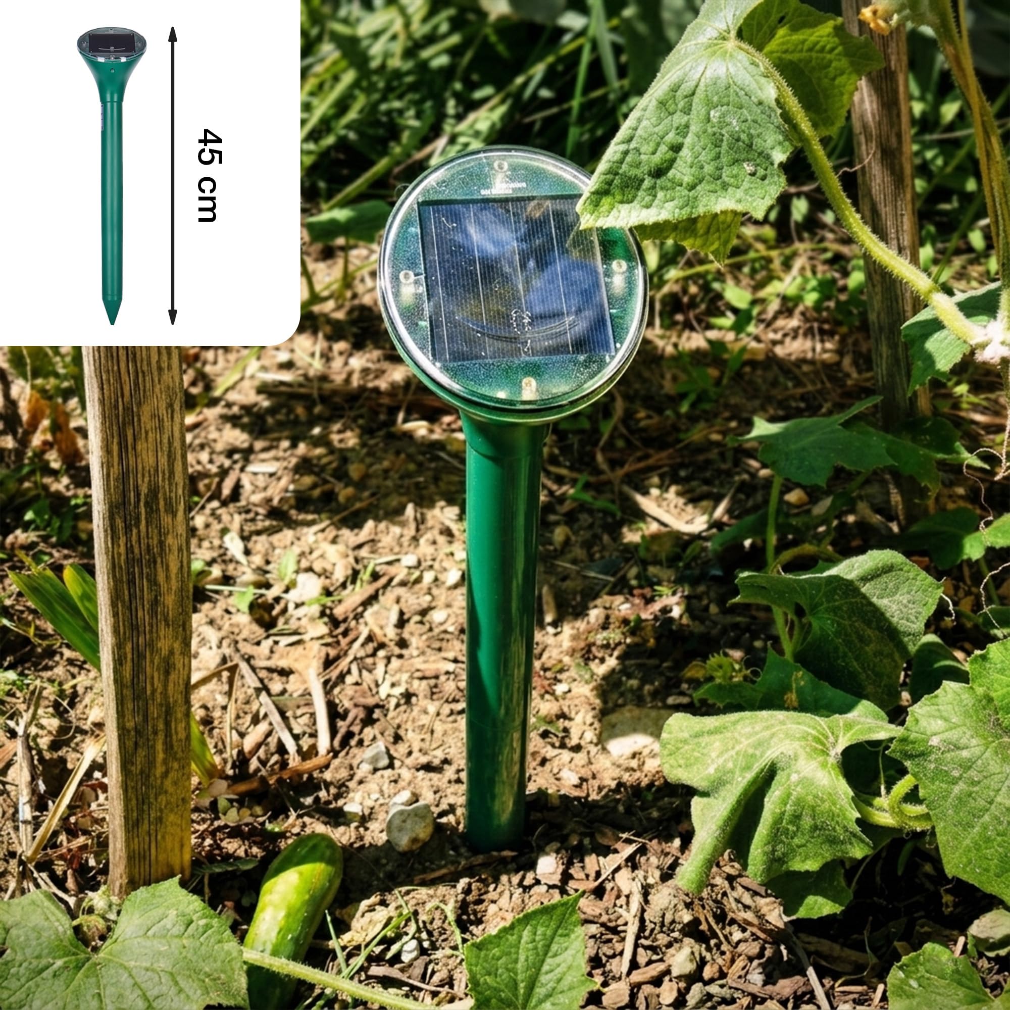 Répulsif à Ultrasons Solaire Répulsif Solaire Anti-Taupes pour Animaux Répulsif Solaire IP65