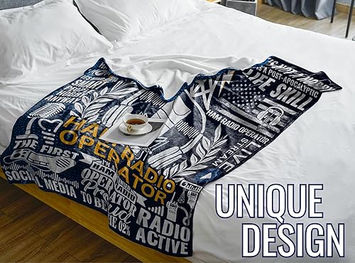 Miniatura 2 de Ham Radio Gifts - Manta de franela de 65 x 50 pulgadas