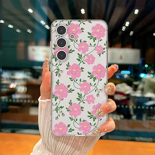 Miniatura 25 de para Funda de Samsung Galaxy S23, Funda Floral de Flores Lindas con Patrón de Lavanda Transparente y Estética para Mujeres y Niñas, Funda Lavanda