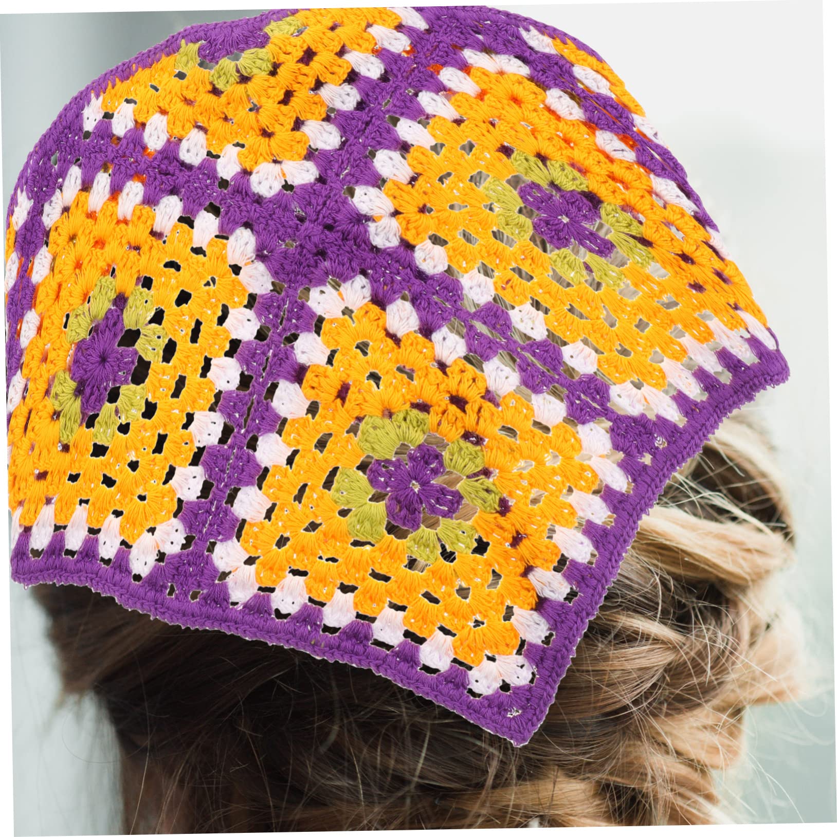 FRCOLOR 4 Pièces Bandeau Triangulaire Bandeau Turban Pour Femme Foulard Cheveux Élastiques à Cheveux Pour Femmes Dames Violet,mauve En Tissu Manquer Facile Accessoires Pour x