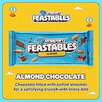Vista 3 de Feastables Barra de chocolate con leche de almendras tamaño King, 2.1 oz (60 g), 10