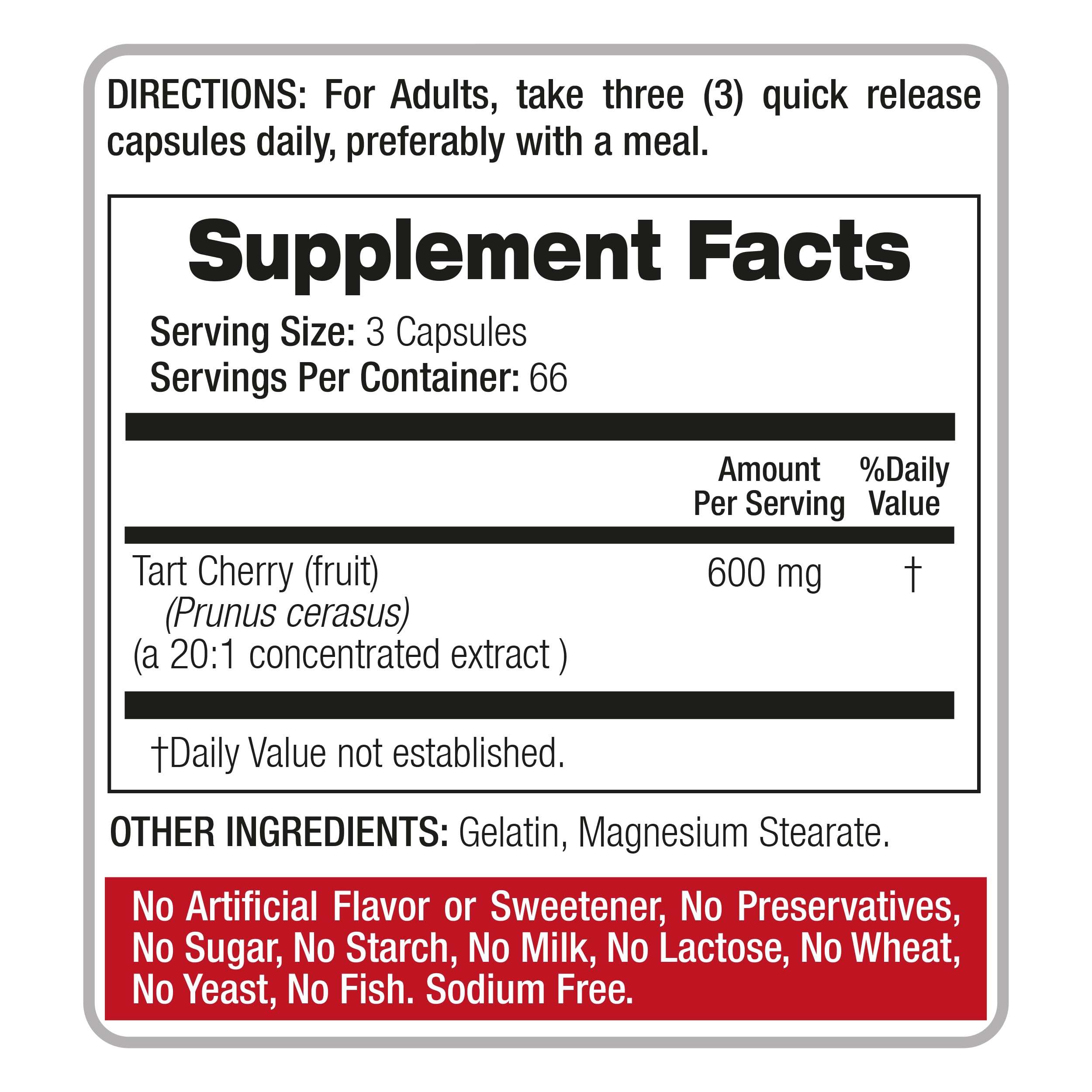 Lab | tart cherry capsules | tart cherry extract | 200 Capsules — Amazon image 5